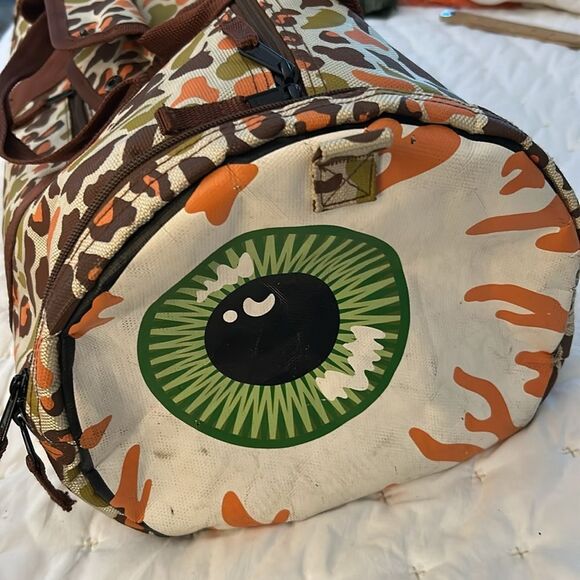 MISHKA MNWKA “Keep Watch” VERY RARE DEADSTOCK* camo Leopard Print Duffel Bag - Picture 10 of 10